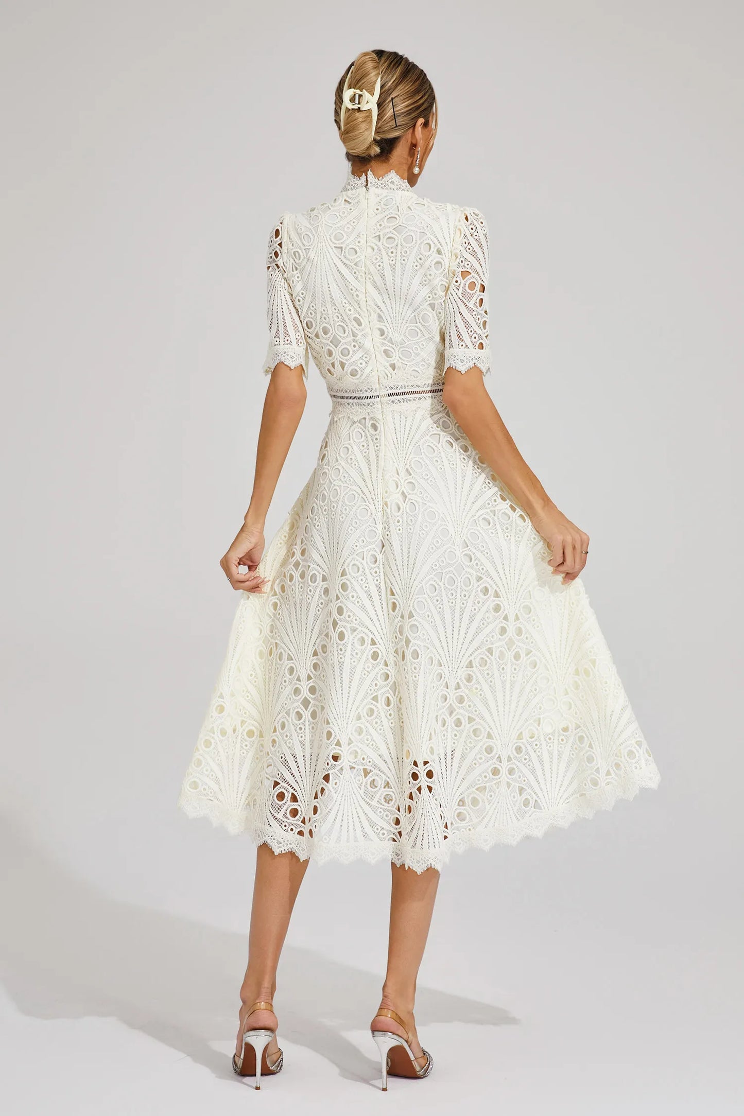 Pierre - Midi dress lace and refinement