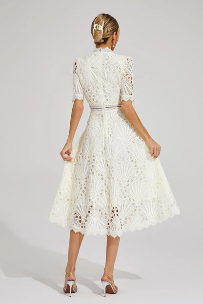 Pierre - Midi dress lace and refinement