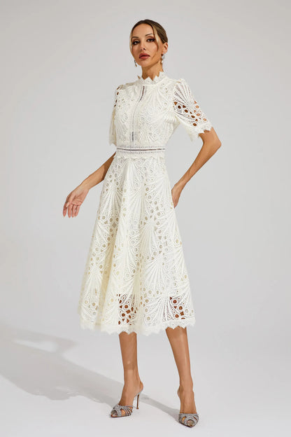 Pierre - Midi dress lace and refinement