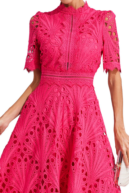 Pierre - Midi dress lace and refinement