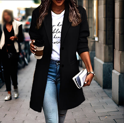 Samantha - Modern, thick woolen cloak for women