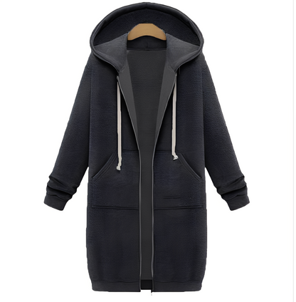 Jasmin - Relaxed, thick, short-length hooded jacket