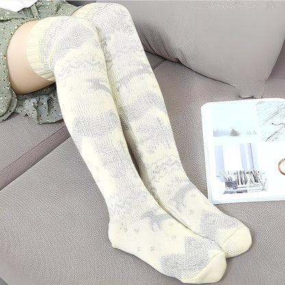 Corinne - Στιλάτες Χριστουγεννιάτικες Μάλλινες Κάλτσες για Γυναίκες