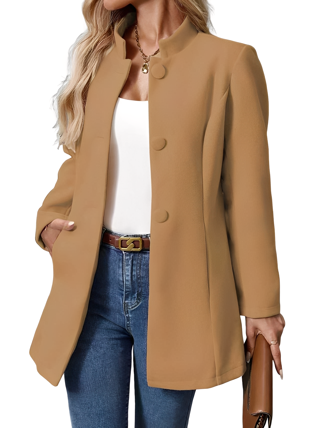 Kaitlyn - Elegant, fitted blazer with buttons for women