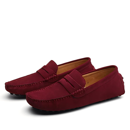 Joshua - Stylish suede leather moccasins for men