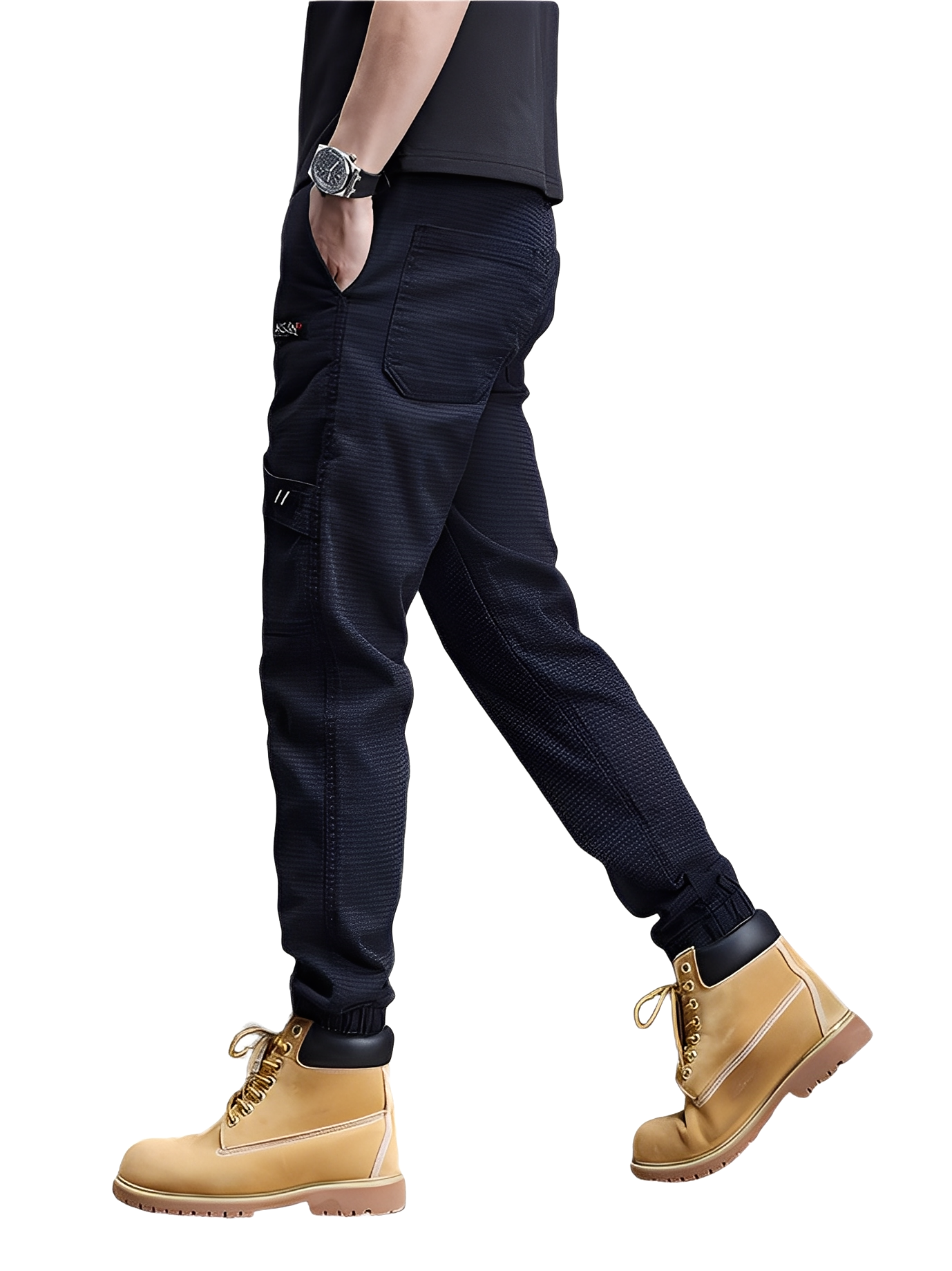 Alvin - Στιλάτο Ελαστικό Παντελόνι Τζόκινγκ με Κορδόνι για Άνδρες