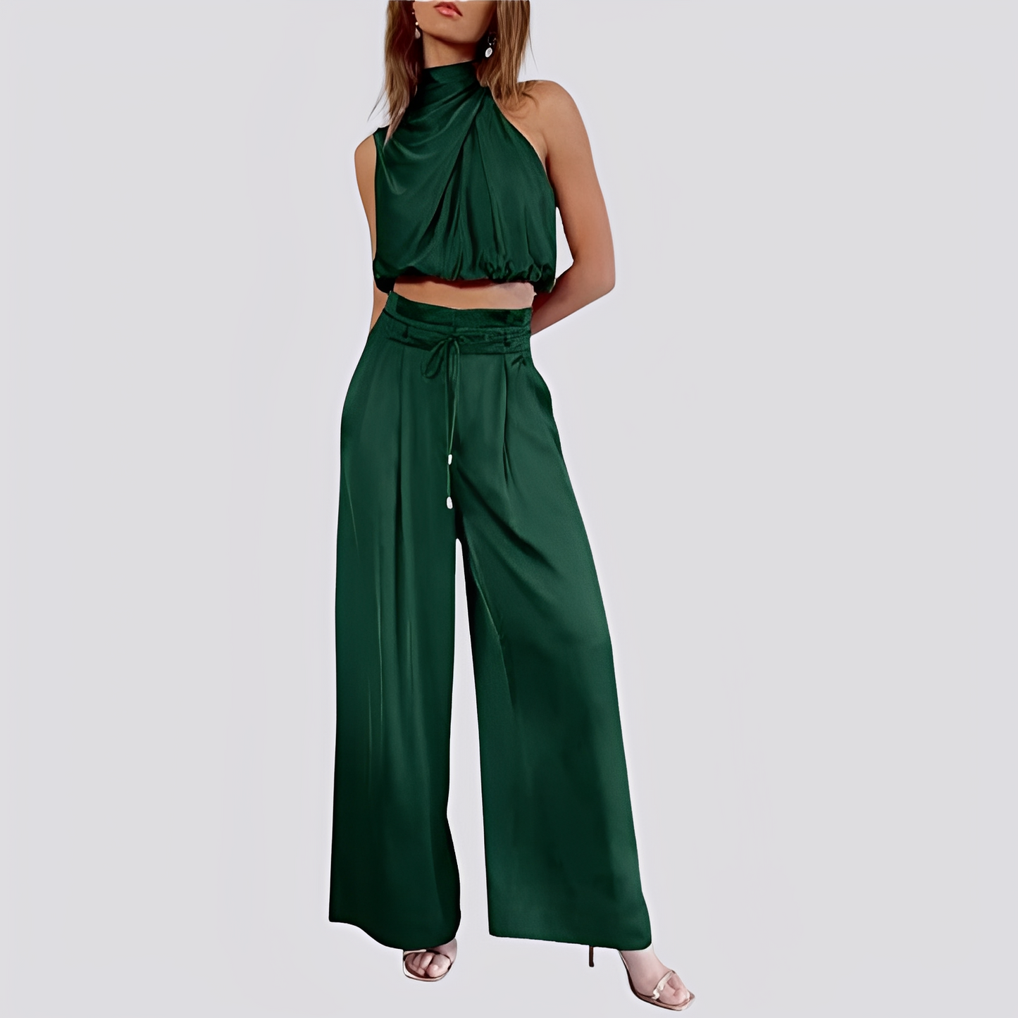 Laura - Casual, loose-fitting set with wide leg for women