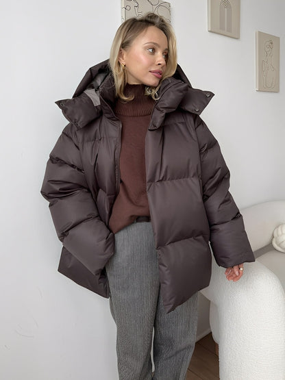 Loreen - Warm, lined, loose cardigan for women