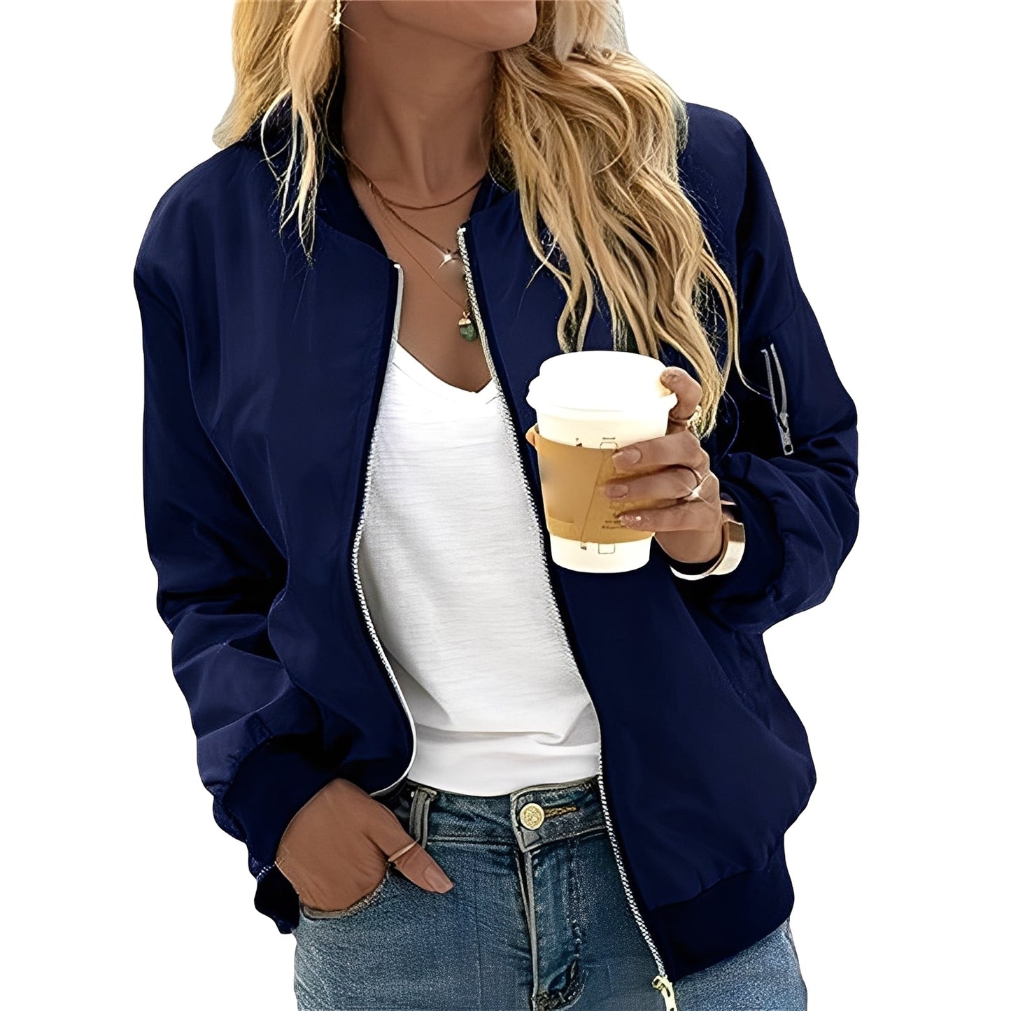 Shirlee - Καθημερινή Μπόμπερ Τζάκετα σε Ρετρό Στυλ για Γυναίκες