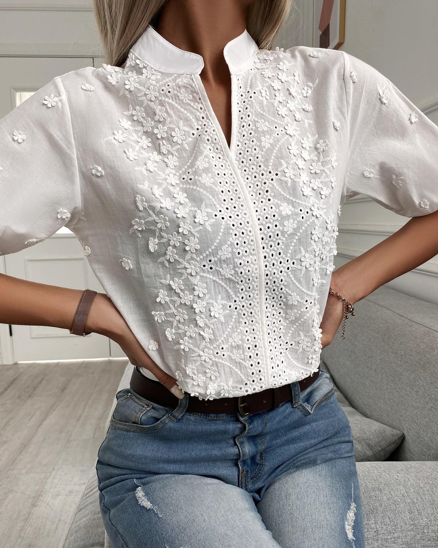 Abby - Chic blouse with wide sleeves for women