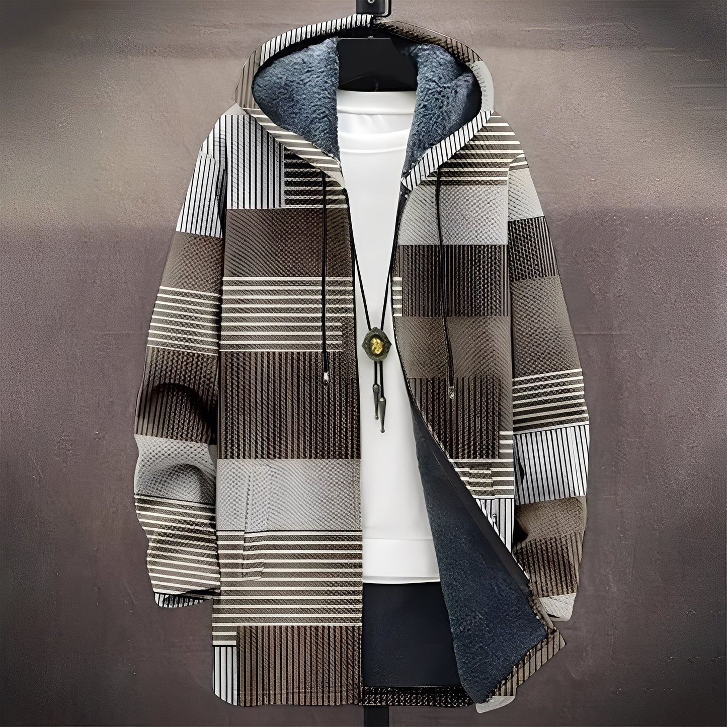 Wiley - Stylowy, wielofunkcyjny płaszcz z nadrukiem dla mężczyzn