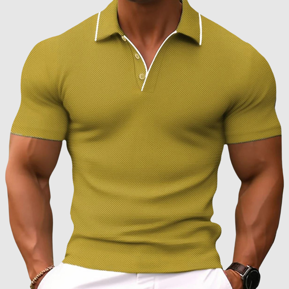 Jaren - Καθημερινό Slim-Fit-Πόλο πουκάμισο για άνδρες