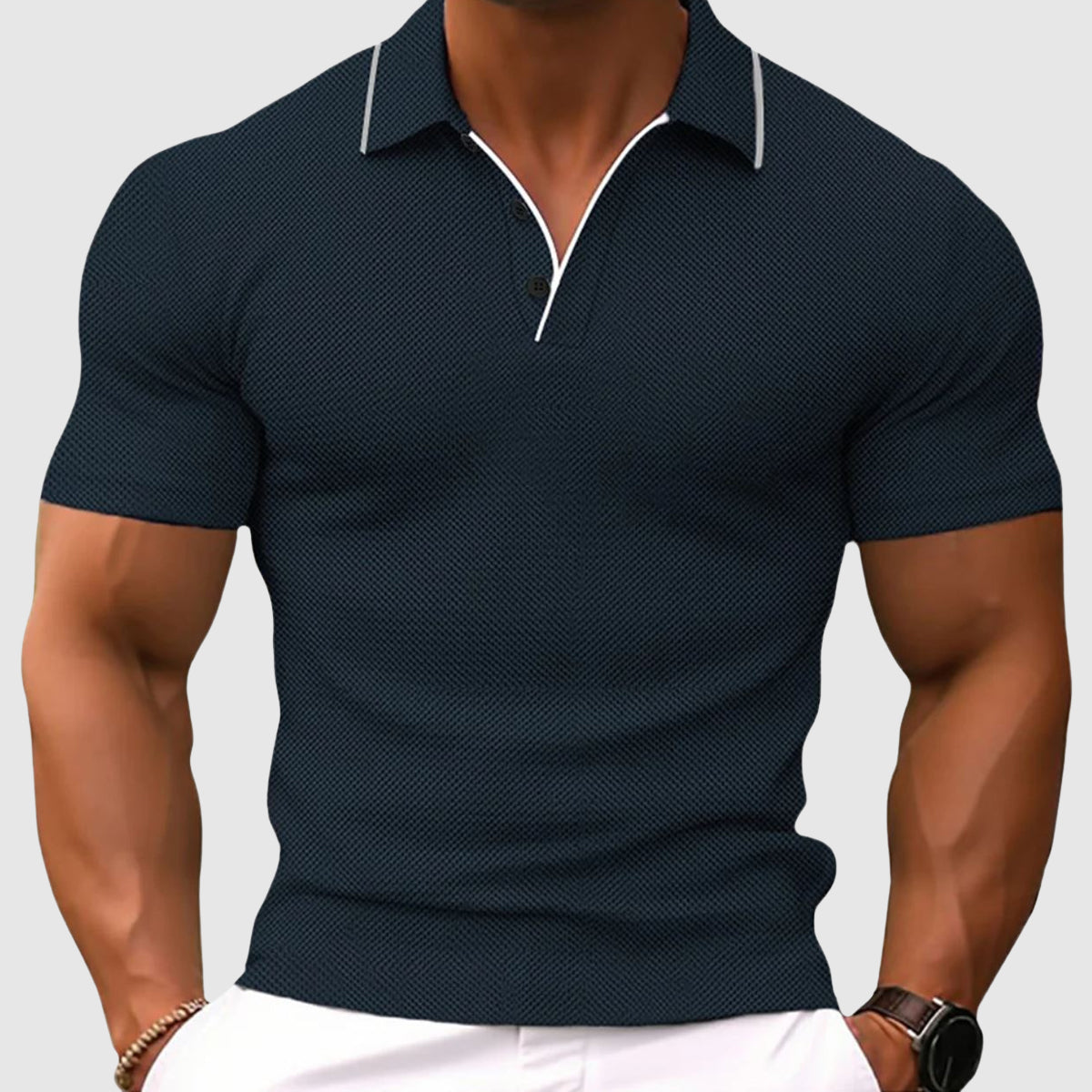 Jaren - Καθημερινό Slim-Fit-Πόλο πουκάμισο για άνδρες