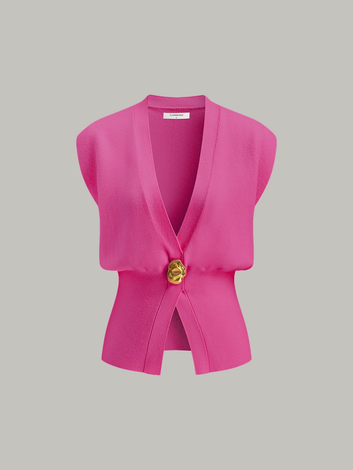 Annalena – V-neck with Buttons Knitted Vest