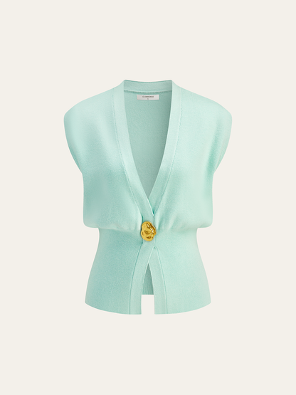 Annalena – V-neck with Buttons Knitted Vest