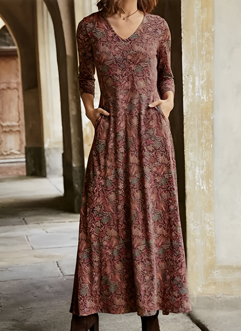Sophie - Long-sleeved Vintage Dress for Women