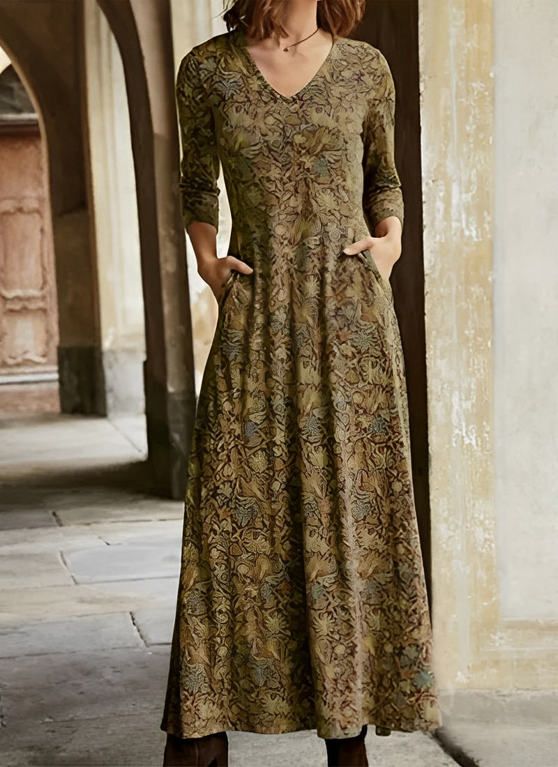Sophie - Long Sleeve Vintage Dress for Women