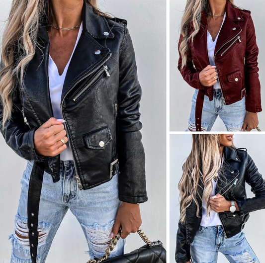 Ella - Elegant and traditional women's leather jacket.