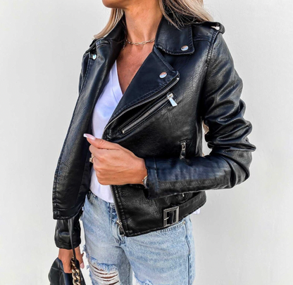 Ella - Elegant and traditional women's leather jacket.
