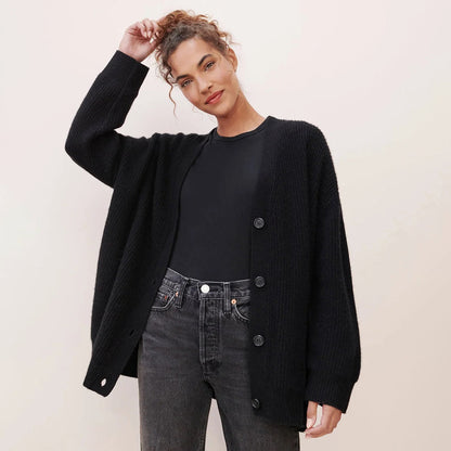 Leah – Oversize cashmere cardigan for women