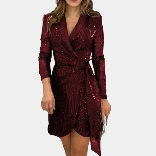 Nessa - Rochie sacou cu curea în talie pentru femei