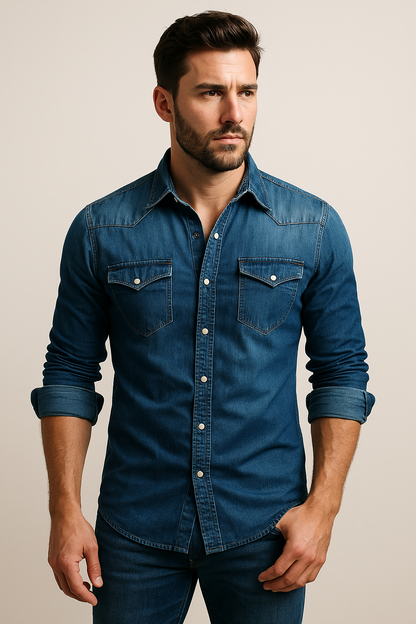 Maxime - Veste en jean décontractée pour hommes