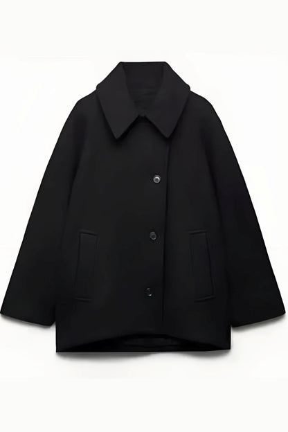 Elena – Παλτό Oversize σε Ανάμεικτη Μαλλί Διπλό Στήθος