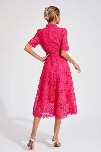 Pierre - Midi dress lace and refinement