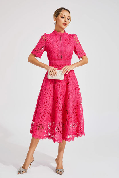 Pierre - Midi dress lace and refinement