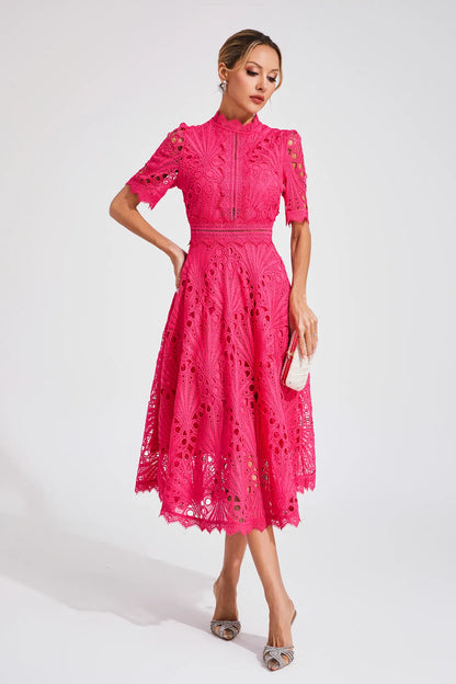 Pierre - Midi dress lace and refinement