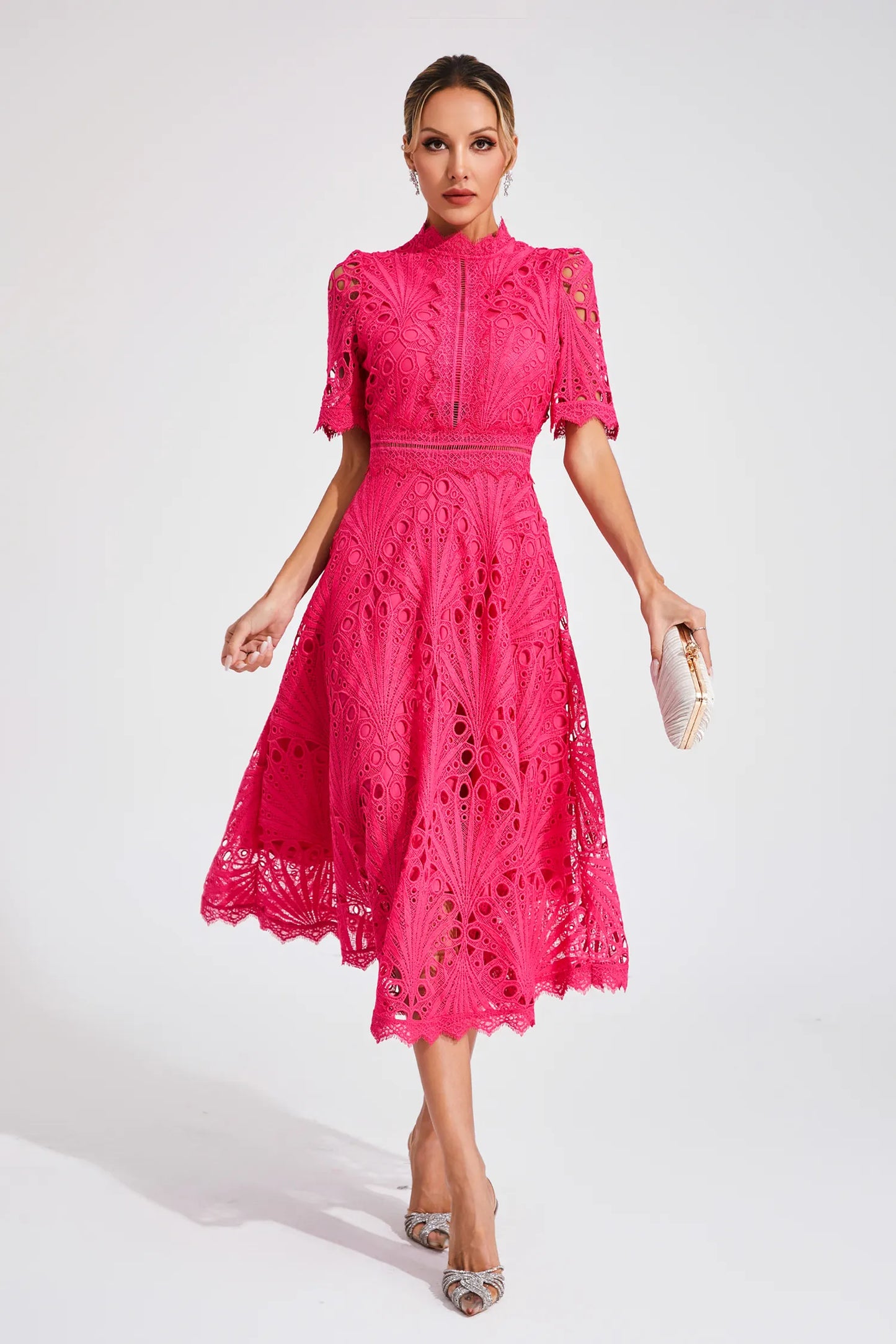 Pierre - Midi dress lace and refinement