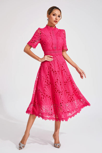 Pierre - Midi dress lace and refinement