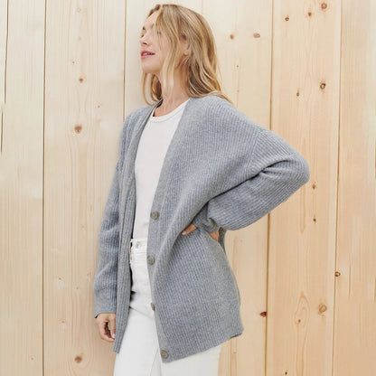Leah – Oversize cashmere cardigan for women
