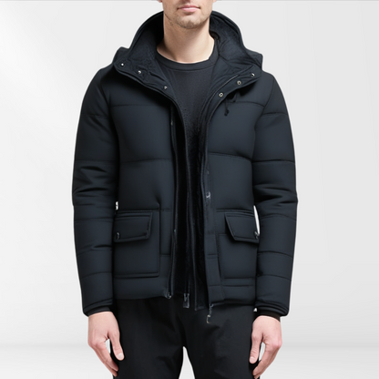 Hugo – Black Winter Coat for Men