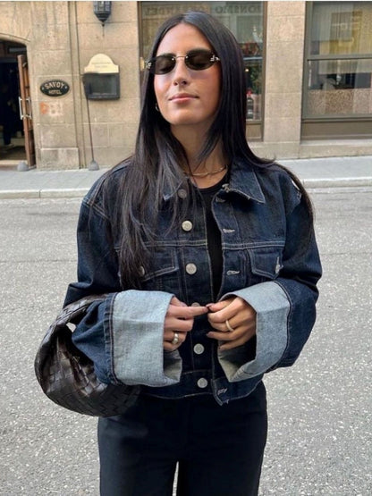 Clara – Σύνολο Denim με Σακάκι Trucker & Jeans Υψηλή Μέση