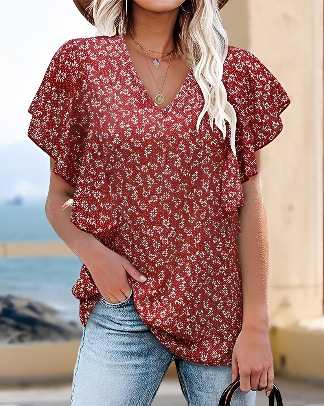 Vendee - Stylish Pleated Blouse