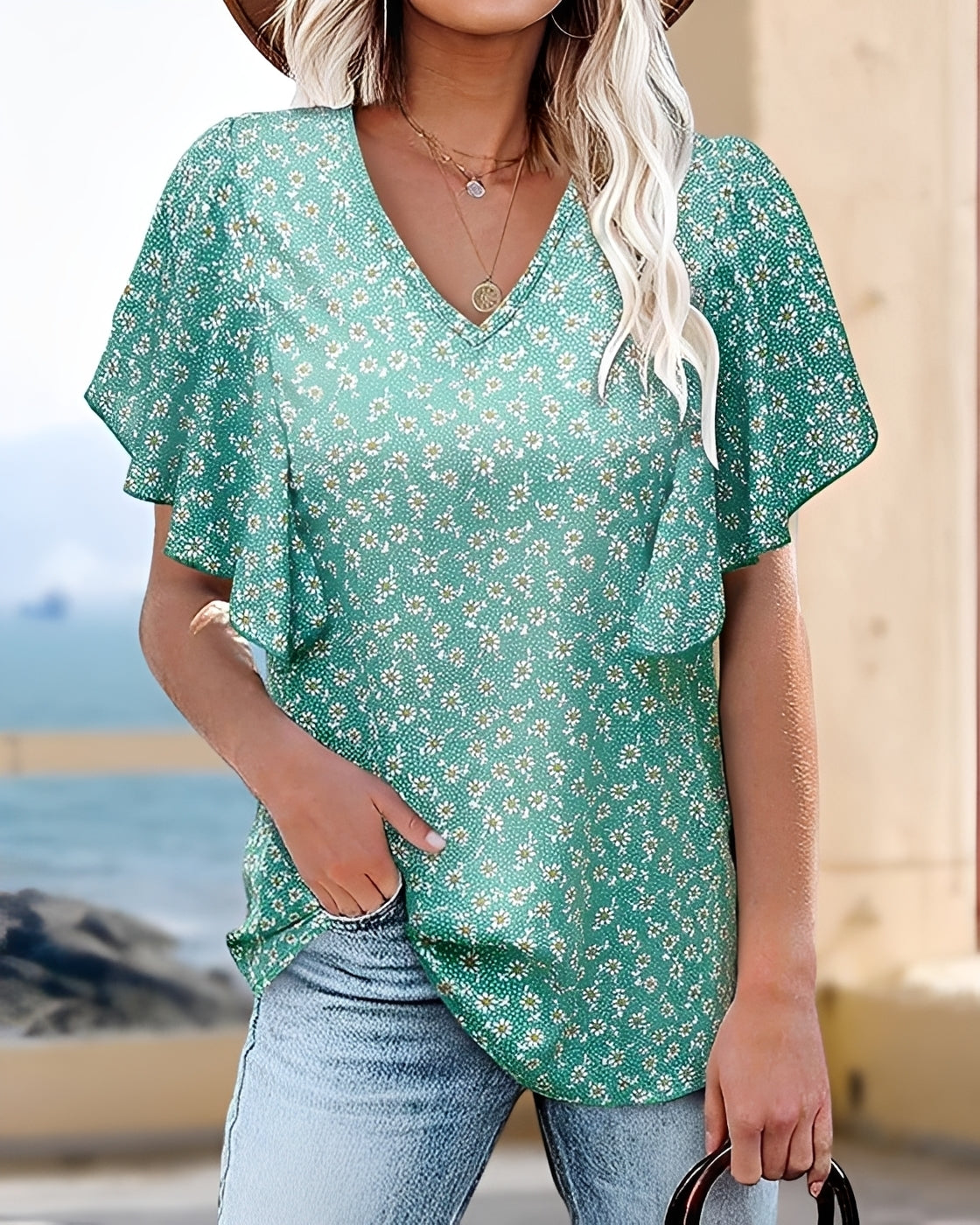 Vendee - Stylish Pleated Blouse
