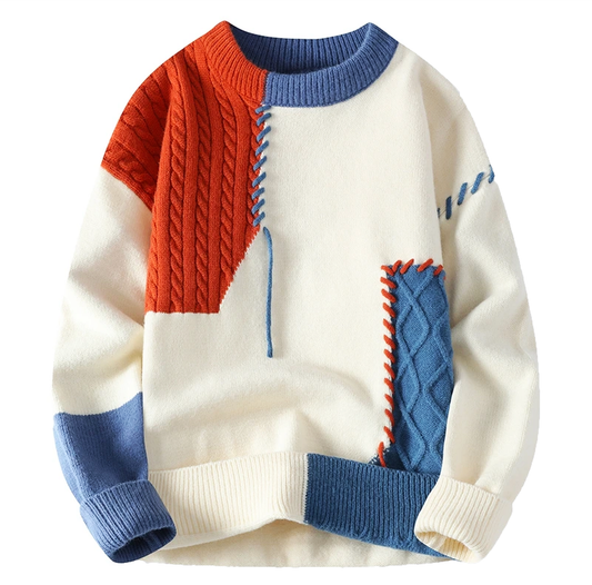Timo – Patchwork-Strickpullover για άνδρες