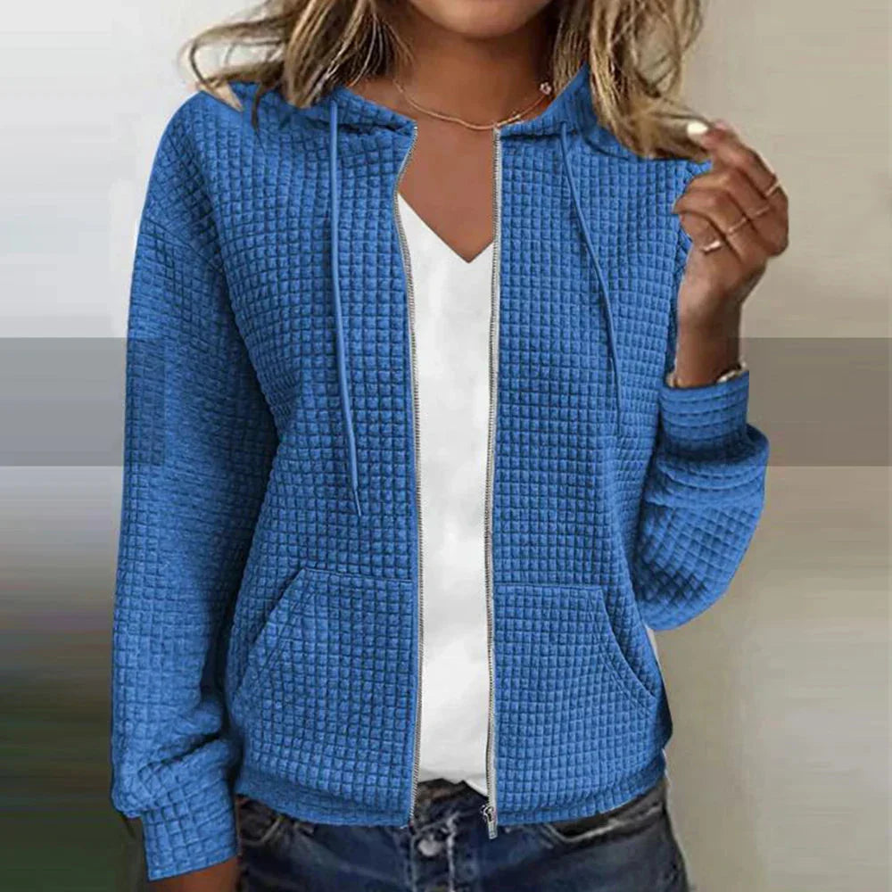 Christelle – Cardigan en maille gaufrée