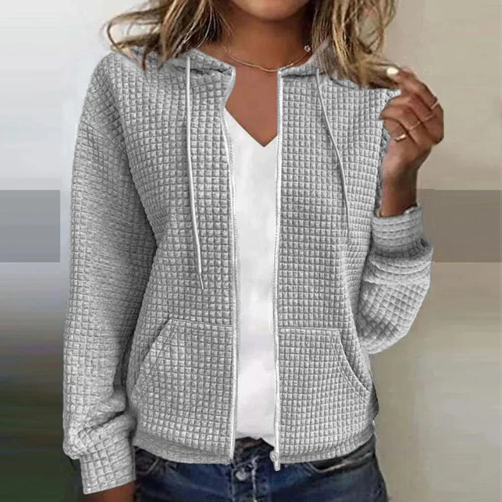 Christelle – Cardigan en maille gaufrée