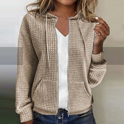 Christelle – Cardigan en maille gaufrée