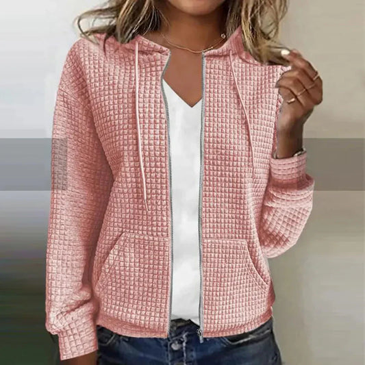 Christel – Cardigan made of waffle knit