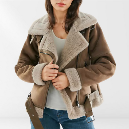 Madeleine – Sherpa Bomber Jacket for Women