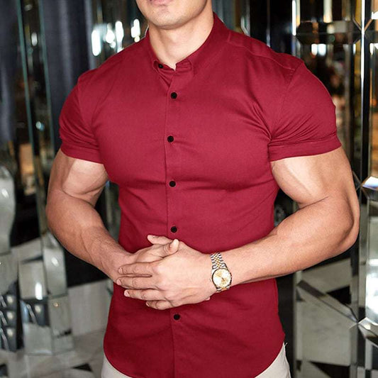 Ben – Slim Fit Κοντομάνικο Πουκάμισο