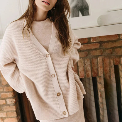 Leah – Oversize cashmere cardigan for women