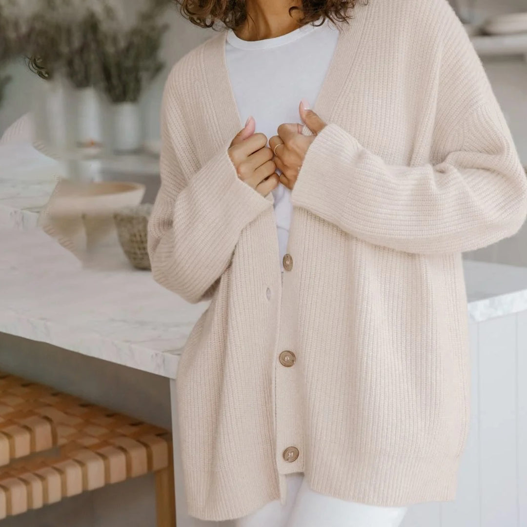 Leah – Oversize cashmere cardigan for women