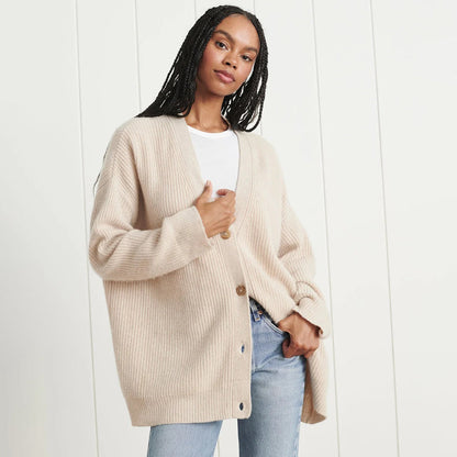 Leah – Oversize cashmere cardigan for women