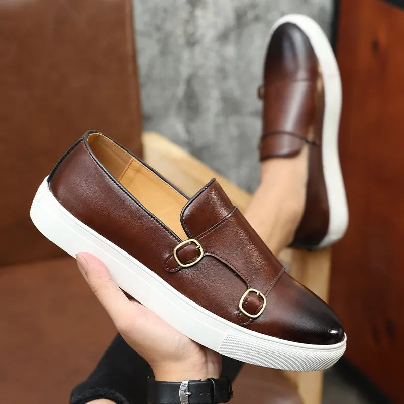 Jerald - Men's Loafers in Casual Leather Appearance
