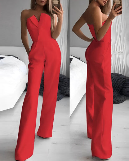 Blaire - Sleeveless jumpsuit with V neckline