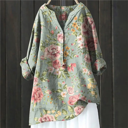 Leah - Fashionable and Comfortable Floral Blouse
